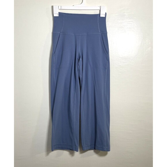 Lululemon Align High-Rise Wide-Leg Cropped Pant 23" Blue Size 2 Yoga Activewear - Picture 2 of 9